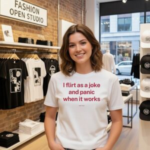 I Flirt As A Joke And Panic When It Works T-Shirt