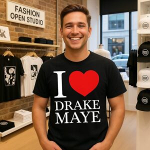 I Love Drake Maye Heart New England Patriots Football Lover T-Shirt