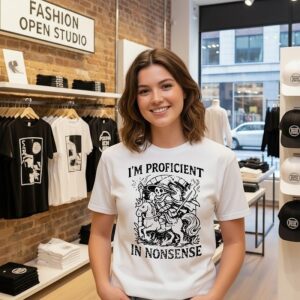 I’m Proficient In Nonsense Skeleton Wizard Dungeons And Dragons T-Shirt