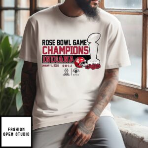 Indiana Football 2026 Cfp Rose Bowl Champions T-Shirt