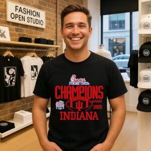 Indiana Hoosiers Football Peach Bowl Champions 2025-26 T-Shirt