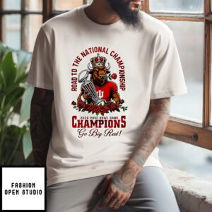 Indiana Hoosiers NCAA Rose Bowl Game Champions 2026 Mascot T-Shirt