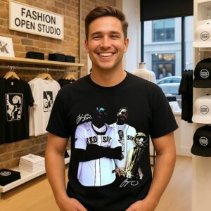 Jayson Tatum And Jaylen Brown Trophy Signature T-Shirt