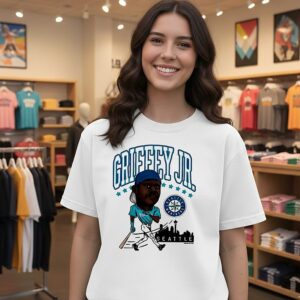 Ken Griffey Jr Walk Off Mariners Baseball Caricatures T-Shirt