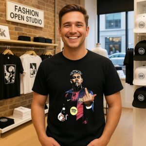 Lamine Yamal Barcelona Fc Middle Finger Meme T-Shirt