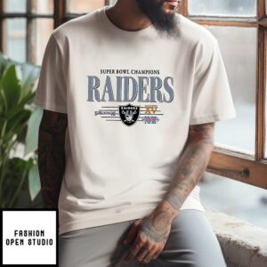 Las Vegas Raiders NFL Super Bowl Champions The Team’s Championships Vintage Logo T-Shirt
