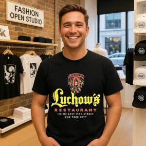 Luchow’s Restaurant New York City Address Vintage Logo T-Shirt