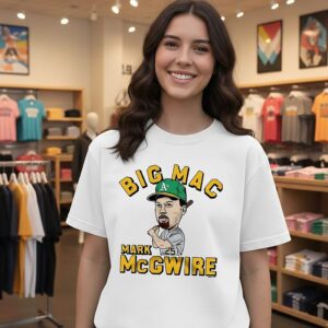 Mark Mcgwire Big Mac Oakland Athletics Baseball Caricatures T-Shirt