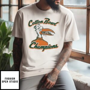 Miami Hurricanes 2025 Cotton Bowl Champions Mascot T-Shirt