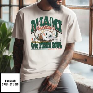 Miami Hurricanes Football Helmet Cfp Semifinal At The Vrbo Fiesta Bowl 2026 T-Shirt
