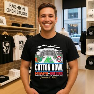 Miami Vs Ohio State Cfp ’26 Cotton Bowl Stadium T-Shirt