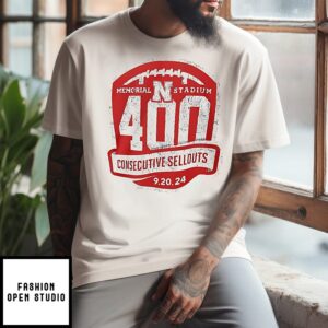 Nebraska Cornhuskers Football Memorial Stadium 400th Consecutive Sellout 9 20 24 T-Shirt