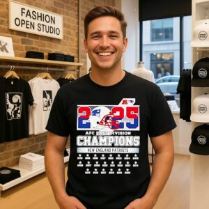 New England Patriots 2025 Afc East Division Champions Official T-Shirt