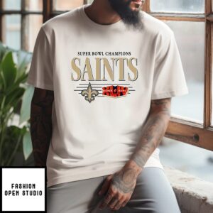 New Orleans Saints NFL Super Bowl Champions The Team’s Championships Vintage Logo T-Shirt