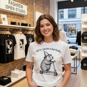 Off To Cause A Kerfuffle With Groundhog Scooter T-Shirt