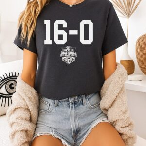 Official Indiana Football 16-0 2025 Cfp National Champions T-Shirt