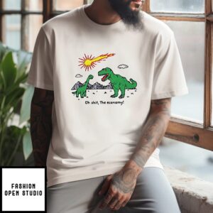 Oh Shit The Economy Extinct Dinosaurs Meme T-Shirt