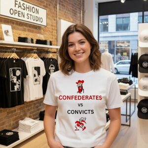 Ole Miss Rebels Confederates Vs Miami Hurricanes Convicts Mascot T-Shirt