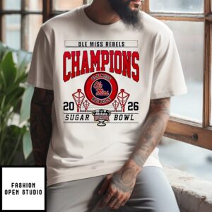 Ole Miss Rebels NCAA 2026 Sugar Bowl Champions Logo T-Shirt