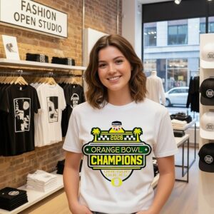 Oregon Ducks Football 2026 Orange Bowl Champions Logo T-Shirt