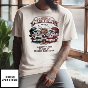 Oregon Ducks Vs Indiana Hoosiers Chick-Fil-A Peach Bowl 2026 T-Shirt