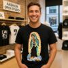 Our Lady Of Guadalupe Santa Maria Faith Over Tear T-Shirt