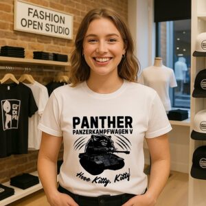 Panzerkampfwagen V Panther Tank Here Kitty Kitty T-Shirt