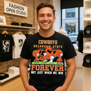 Peanuts X Oklahoma State Cowboys NCAA Forever Not Just When We Win Football Lover T-Shirt