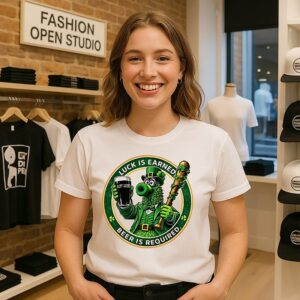 Philadelphia Phillies Phanatic Phillies Luck Is Earned Beer Is Required St.patrick Day T-Shirt