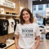 Please Tell Your Boobs To Stop Staring At Me Eyes T-Shirt
