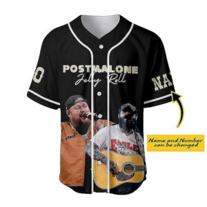 Post Malone Jelly Roll Big Ass Stadium Tour Baseball Jersey