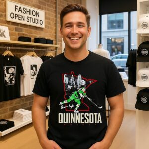 Quinn Hughes Minnesota Quinnesota State Of Hockey T-Shirt