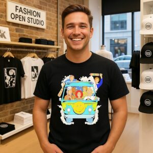 Scooby Doo Where Are You Characters Dazed On Car T-Shirt