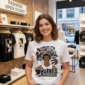 Scottie Barnes Toronto Raptors Basketball Caricature T-Shirt