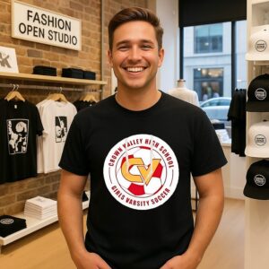 Shrinking Alice Crown Valley High School Girls Varsity Soccer T-Shirt