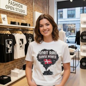 Sort Rog Dansk Power Traktortraek T-Shirt