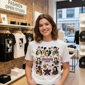 Stranger Love Valentine’s Day Stranger Things Graphic T-Shirt