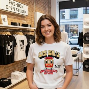 Super Bowl Lx Outerstuff Cream Trolley T-Shirt