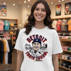Tarik Skubal Detroit Tigers Baseball Caricatures T-Shirt