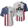 Trump Middle Finger One For Biden One For Harris Baseball Jersey