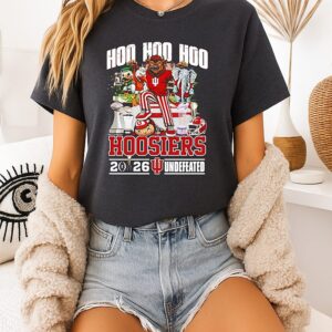 Undefeated Indiana Hoosiers 2026 Cfp National Champions Mascot T-Shirt