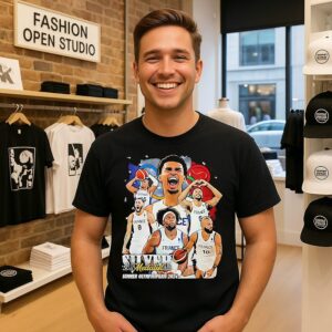 Victor Wembanyama Silver Medalist Summer Olympic Paris 2024 Graphic T-Shirt