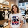 Washington And Lincoln USA Flag President’s Day Retro Tribute T-Shirt