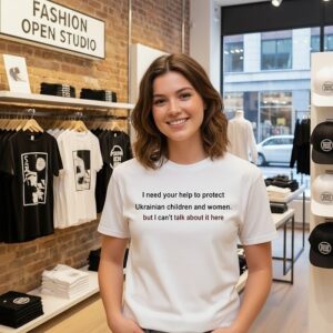 Oleksandra Oliynykova I Need Your Help To Protect Ukrainian Children And Women But I Can’t Talk About It Here T-Shirt