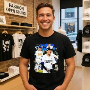 Yoshinobu Yamamoto Los Angeles Dodgers Signature Player Collage 2026 T-Shirt