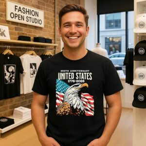 250th Anniversary United States 1776 2026 Eagle USA Flag T-Shirt