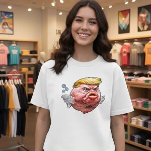 Angry Fish Political Satire Trump T-Shirt