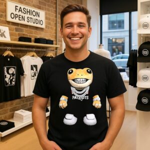 Bad Bunny X New England Patriots Concho Grillz Mascot T-Shirt