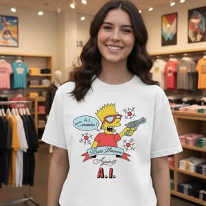 Bart Simpsons Ai Caramba Against T-Shirt
