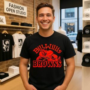 Bill Willis Cleveland Browns Signature Cartoon T-Shirt